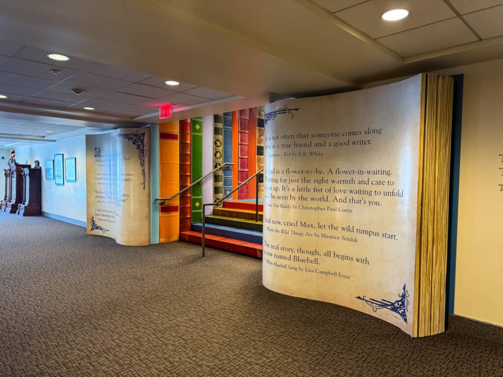 book themed entrance to children's library