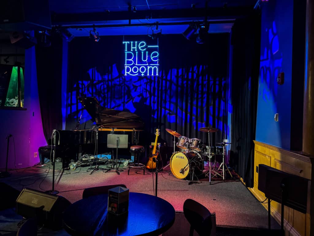 musical set at jazz club the blue room
