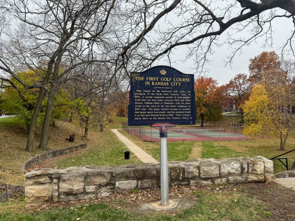 kenwood links historical golf course sign kansas city mo